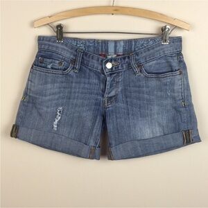 Lucky Brand - Flower Child Distressed Jean Shorts